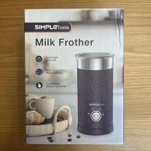 SIMPLETASTE Milk Frother, 4-in-1 Electric Milk Steamer, Automatic Warm and Cold